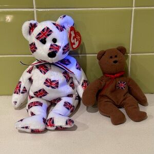 Ty Beanie Baby "Jack" the Bear - Set of 2